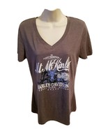 Harley Davidson Mt Mc Kinley The Last Frontier Womens Small Gray TShirt - $19.80