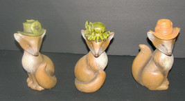 Jozie B Foxy Ladies Resin Fox Figurines Set of 3 Lillian, Margaret, Pene... - £19.77 GBP