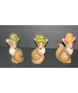 Jozie B Foxy Ladies Resin Fox Figurines Set of 3 Lillian, Margaret, Pene... - £19.44 GBP