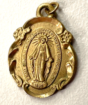 14KGF Medal Mary Conceived Without Sin Pray For Us Who Have Recourse To ... - $54.45