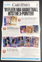 Fall 1991 Fleer Card Times Vol 2 Poster Promo 16&quot; x 10&quot; Jordan Magic Sell Sheet - £18.12 GBP