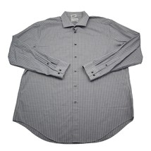 Calvin Klein Shirt Mens 17-17.5 34 XL Blue Slim Fit Long Sleeve Button Up Casual - £20.55 GBP