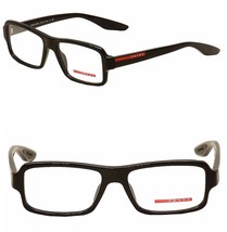 PRADA Linea Rossa 01G Shiny Black Sport Unisex Rectangle Eyeglasses 53mm PS01GV - £172.90 GBP