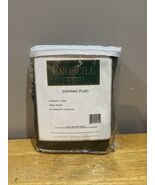 Croscill Saranac Khaki 72” Round Fabric Table Cloth Vtg Green Solid - $551.09 MXN