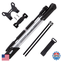 GIYO Mini Bike Floor Pump w/Gauge Portable Lightweight Aluminum Bicycle ... - $40.99