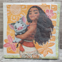 DISNEY MOANA SMALL NAPKINS (16) ~ Birthday Party - £2.23 GBP