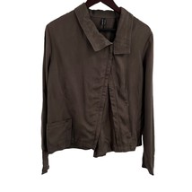 Stella Carakasi Brown Paneled Asymmetrical Jacket Size Medium - £34.65 GBP
