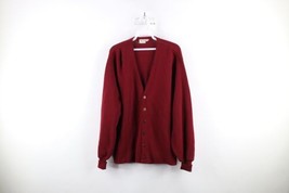 Vtg 50s Streetwear Mens Medium Alpaca Wool Knit Kurt Cobain Cardigan Sweater USA - £133.87 GBP