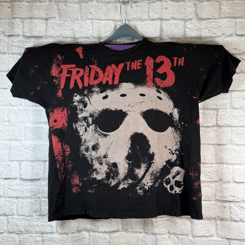 Friday The 13th Jason Voorhees Hockey Mask Men&#39;s T-shirt 2XL Serial Killer - $23.89