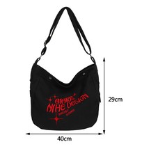 Ladies Canvas Handbags Embroidered Letters  Bag Simple Large Capacity Tote Bags  - £53.12 GBP