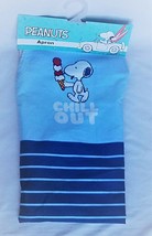 New Peanuts Snoopy Kitchen Cooking Apron Blue Striped Chill Out Ice Cream Cone - £20.07 GBP