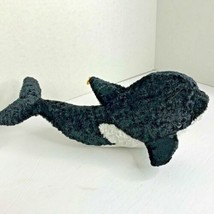 The Classic Toy Co Plush Orca Whale Toy Stuffed Animal Black White 13.5&quot;... - £7.00 GBP