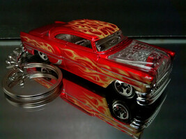 Red 1953 Custom Chevy BelAir Key Chain Ring - £11.59 GBP