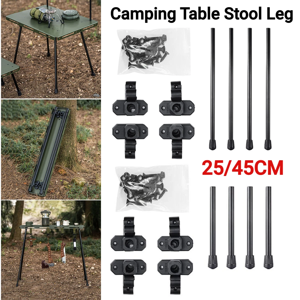 Portable Camping Table Stool Leg DIY Strong Load-bearing Folding Table Stool Leg - £16.41 GBP+