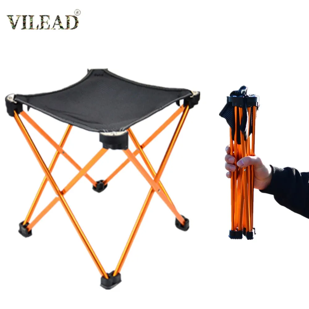 Vilead Ultralight Stools Aluminum Alloy Fishing Chair Foldable Portable ... - £16.58 GBP