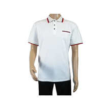 Men Sports Shirt DE-NIKO Short Sleeves Cotton Fashion Polo Shirt DBK113 White image 8