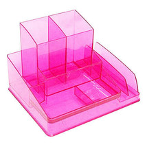 Italplast Durable Desk Organiser - Neon Red - £17.60 GBP