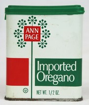 VINTAGE Antique Ann Page Imported Oregano .5 oz Tin - £15.78 GBP