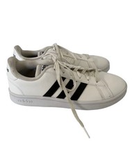 ADIDAS Womens Shoes GRAND COURT Cloud White Leather Lace Up Low Top Snea... - £14.53 GBP