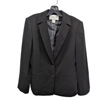 Jones New York Single-Breasted Lined Two-Button Blazer Suit Jacket Black... - $139.99
