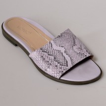 Womens Flat Slides VIONIC DEMI Lavender Snake Embossed Arch Support Leather Sz 6 - £21.23 GBP