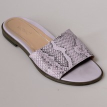 Womens Flat Slides VIONIC DEMI Lavender Snake Embossed Arch Support Leather Sz 6 - £21.49 GBP