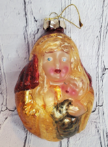Vintage Blown Glass Mary Holding Baby Jesus Large Painted Christmas Ornament - £7.69 GBP