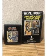 MAZE CRAZE ATARI 2600 GAME CARTRIDGE AND MANUAL! 1978 CX2635. TESTED - $15.30 CAD