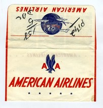 American Airlines Ticket Jacket in Spanish  1950&#39;s Route Map  - £27.22 GBP