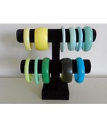 VINTAGE PLASTIC, ACRYLIC, RESIN, LUCITE, BANGLE BRACELETS - $35.00