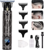 Moziral Hair Trimmer For Men, Mens Hair Clippers Electric T Blade Liners, Gray. - £28.28 GBP