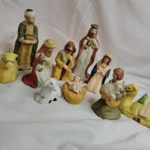 Vintage Target Brand Porcelain Nativity set 11 pieces 2&quot; to 6&quot; Creche In Own Box - £20.59 GBP