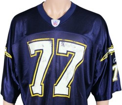 TONIU FONOTI San Diego Chargers SIGNED FOOTBALL JERSEY Reebok OnField 2X... - $84.14