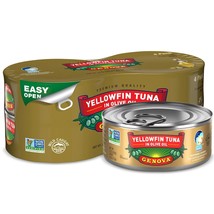 Genova Yellowfin Tuna in Olive Oil Wild Caught Solid Light Canned 5 oz. 4 PACK - £9.69 GBP
