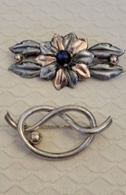 Vintage Kreisler Brooch Pin Lot Knot Flower Sterling - £17.40 GBP