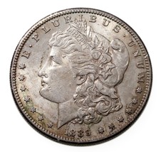 1889-S Silver Morgan Dollar in AU Condition, Excellent Eye Appeal Nice Luster - £159.11 GBP