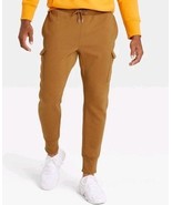 All in Motion Men&#39;s XXL Brown Cotton Tapered Fleece Cargo Joggers - $404.69 MXN