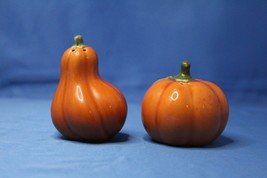 Gourd Ceramic Salt and Pepper Shakers Autumn Pumpkins Collectibles - £6.26 GBP