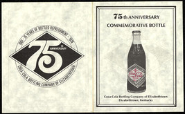 Coca Cola Paper Label Bottle Brochure for the 75th Anniversary of the Elizabeth - £3.99 GBP