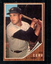 1962 Topps #169 Bob Cerv Vg+ Yankees (Mk) *X100997 - £2.21 GBP