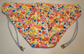 Gianni Bini Size Medium TUNNEL TIE PANT Ditzy Floral New Women&#39;s Bikini Bottom - £45.66 GBP