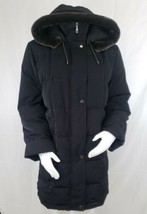 Worthington Down Puffer Coat Womens M Hooded Quilted Parka Jacket Black ... - £43.01 GBP