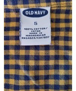 Old Navy ~ Boys&#39; Size 5 ~ Check Print ~ Cotton ~ Long Sleeve ~ Button Up... - £11.98 GBP
