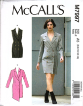 McCall&#39;s M7997 Misses 14 to 22 Double Breasted Dress UNCUT Sewing Pattern - £11.66 GBP