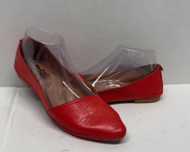MIZ MOOZ WOMEN&#39;S BUTTERY LEATHER  FLATS SLIP ON SHOES RED  37EU / 7US  #... - $58.41