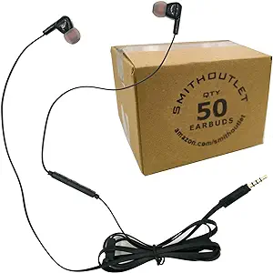 Bulk Earbuds 50-Pack With Microphone For Classrooms, Schools - 3.5 Mm Jack - Inl - £205.62 GBP