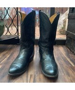 Nocona Boots Black Genuine Leather Men Cowboy Western 8.5 EE style numbe... - $129.69