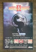 1994 Mortal Kombat II Super Nintendo Sega Genesis Video Game Full Page Ad - £5.22 GBP