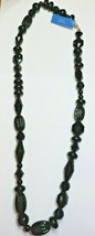 Simply Vera Vera Wang Black Beaded Necklace 35 Inches Statement Necklace New - £14.30 GBP