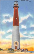 Barnegat Lighthouse New Jersey linen postcard - £5.06 GBP
